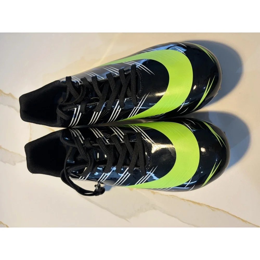 Track & Field Sprint Spikes Black Neon Green Racing Shoes Men US 8.5 EU 42 NWOB
